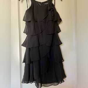 White House Black Market Sleeveless Ruffled Dress Size 0